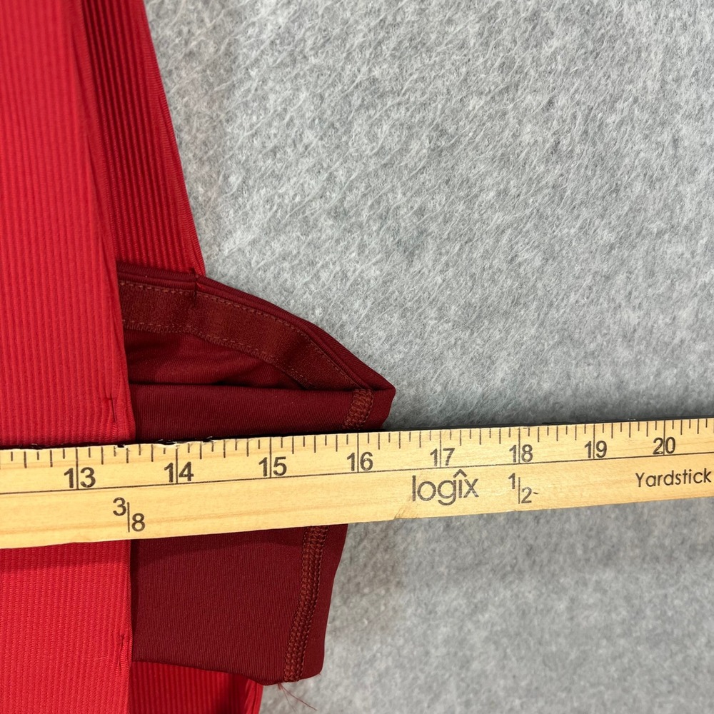 Free People Movement Hot Shot Reversible Onesie Red Ribbed Athletic Bodysuit L - Picture 6 of 7